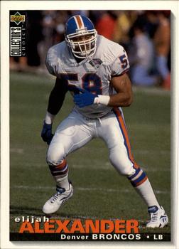 Elijah Alexander Denver Broncos 1995 Upper Deck Collector's Choice Rookie Card #312